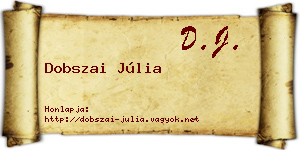 Dobszai Júlia névjegykártya