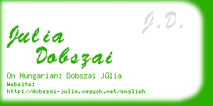 julia dobszai business card